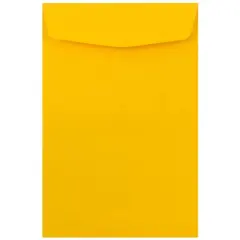 JAM Paper 6" x 9" Sunflower Yellow Open End Catalog Premium Envelopes