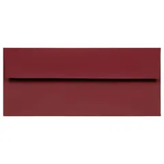 JAM Paper #10 Business Premium Straight Flap Envelopes, 50ct. Dark Red