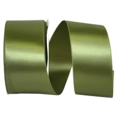 JAM Paper 2.25" x 50yd. Double Face Satin Allure Ribbon Moss