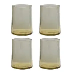 Hello Honey&reg; 10oz. Chartreuse Modern Drinking Glass Set
