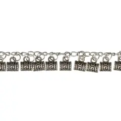 Silver Drop Metal Tube Beads, 9mm by Bead Landing&trade;
