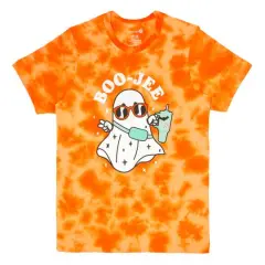 Orange Tie Dye Boo-Jee Ghost Adult Crew Neck T-Shirt by Celebrate It&trade;