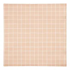 Peach Grid 10" x 10" Cotton Twill Napkin