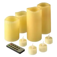 Basic Elements&trade; Ivory LED Candle Set with Remote By Ashland&reg;