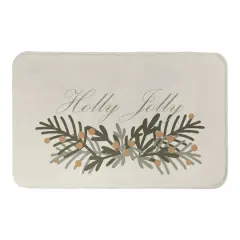 Designs Direct Holly Jolly Greenery Bath Mat, 34" x 21"