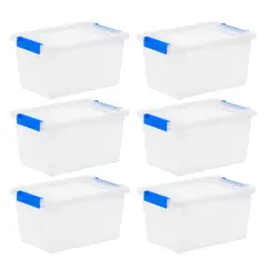 Iris&reg; 4.3 qt. Clear Latching Storage Totes, 6 Ct.