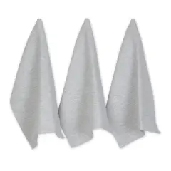 DII&reg; Tonal Recycled Cotton Waffle Dish Towels, 3ct. Light Gray
