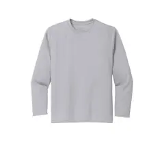 Port & Company&reg; Youth Long Sleeve Performance T-Shirt Silver
