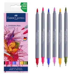Faber-Castell&reg; Goldfaber Aqua Flowers Dual-Tip Marker Set
