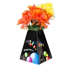 JAM Paper Pop-Up Vase Boxes, 3ct. Congratulations