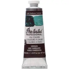 Grumbacher&reg; Pre-Tested Professional&reg; Oil Color Paint, 37mL Viridian
