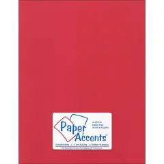 PA Paper&trade; Accents 8.5" x 11" 80lb. Canvas Cardstock Paper, 25 Sheets Red Cherry