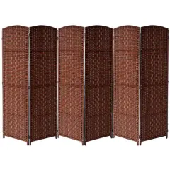 Sorbus 6-Panel Room Divider Espresso