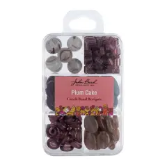 John Bead Czech Glass Recipe Box Beading Kit Plum Cake