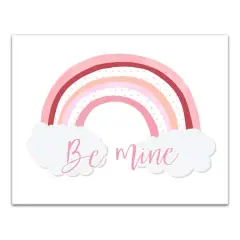 Be Mine Rainbow Polka Dots 11" x 14" Canvas Wall Art