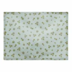 Daisy Pattern Cotton Twill Placemat Green