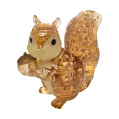 3D Crystal Puzzle - Squirrel (Brown): 55 Pcs