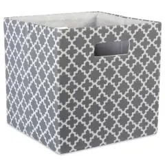 DII&reg; 13" Polyester Lattice Storage Cube Gray