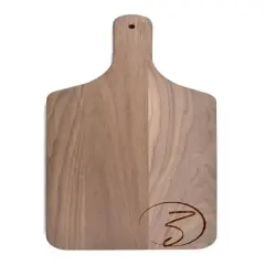 Circle Monogram Walnut Paddle Cutting Board Z