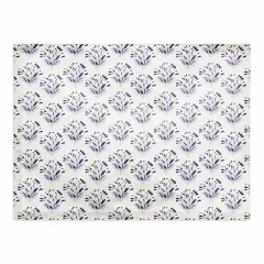 Blue Floral Pattern 18" x 14" Poly Twill Placemat
