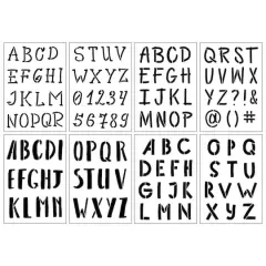 Alphabet Casual Stencils, 7" x 10" by Craft Smart&reg;