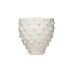 Hello Honey&reg; 10" Textured Polka Dot Terra Cotta Planter