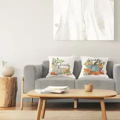 Stupell Industries Family Thankful Fall Pumkin Decorative Printed Throw Pillow