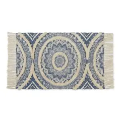 DII&reg; Printed Natural Hand-Loomed Shag Rug, 2ft. x 3ft. French Blue