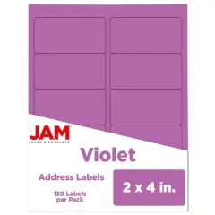 JAM Paper Standard Address Labels, 120ct. Violet