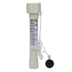 Swim Central 8" White HydroTools Buoy Pool and Spa Thermometer