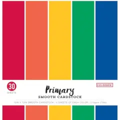 Colorbok&reg; Primary Smooth Cardstock Paper Pad, 12" x 12"