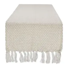 DII&reg; 108" Woven Fringed Table Runner Natural