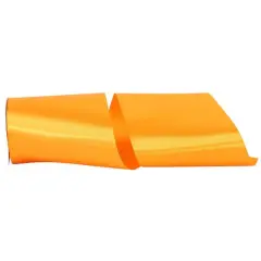 JAM Paper 6" x 50yd. Single Face Satin Allure Ribbon Pumpkin