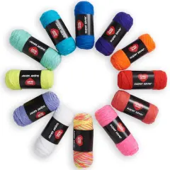 Red Heart&reg; Super Saver&reg; 12 Skein Super Craft Yarn Kit Brights