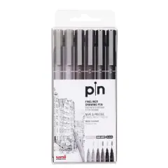 Uni-Ball&reg; Pin Gray & Black Fineliner Drawing 6 Pen Set
