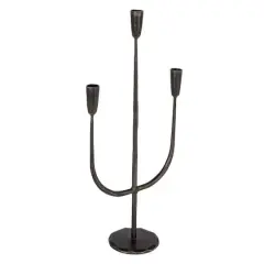 Hello Honey&reg; 21.5" Black Metal Candelabra