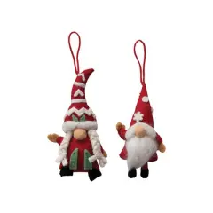 Hello Honey&reg; Handmade Wool Felt Gnome Ornament Set with Applique