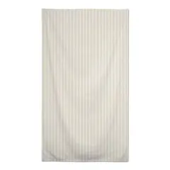 Cream & White Ticking Stripe Cotton Tablecloth