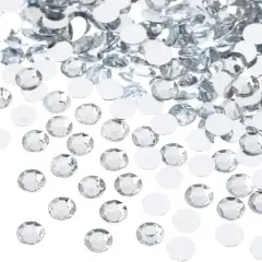 John Bead 6mm Acrylic Round Flat Back Rhinestones, 1,000ct. Crystal