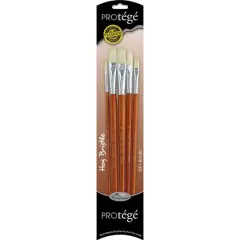 Prot&eacute;g&eacute; Hog Bristle Long Handle 5 Piece Brush Set
