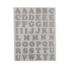 1" Iron-On Glitter Letters by Make Market&reg; Silver