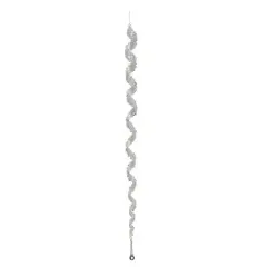 27" Clear Elegant Spiral Winter Icicle Drop Ornament