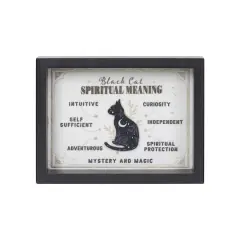 8" Black Cat Spiritual Meaning Tabletop Sign by Ashland&reg;