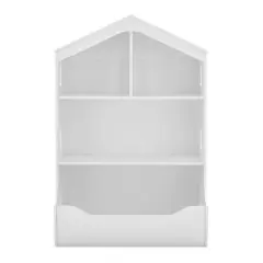 Delta Children Bianca White Playhouse Bookcase with Toy Storage