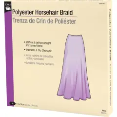 Dritz&reg; White Polyester Horsehair Braid, 1" x 50yd.