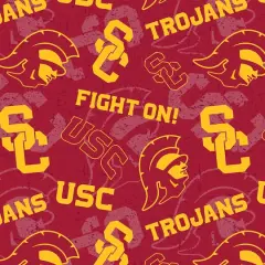 NCAA University of Southern California Trojans Cotton Fabric