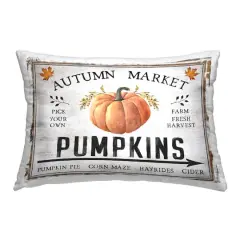 Stupell Industries Autumn Market with Arrow Decorative Printed Throw Pillow