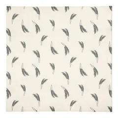 Feather Grass Cotton Twill Napkin Cream and Emerald