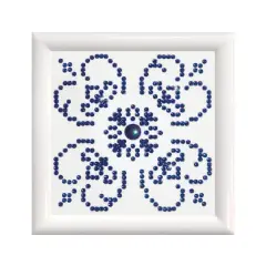 Diamond Dotz&reg; Beginner Blue on White with Frame Diamond Facet Art Kit