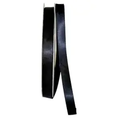 JAM Paper 5/8" x 100yd. Double Face Satin Ribbon Black